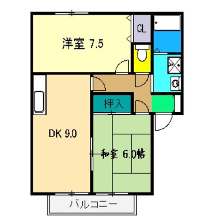 コンフォールチカミの物件間取画像